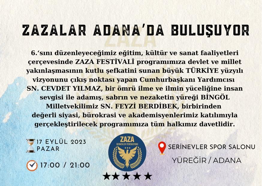 zazaların buluşması tüm halkımız davetlidir