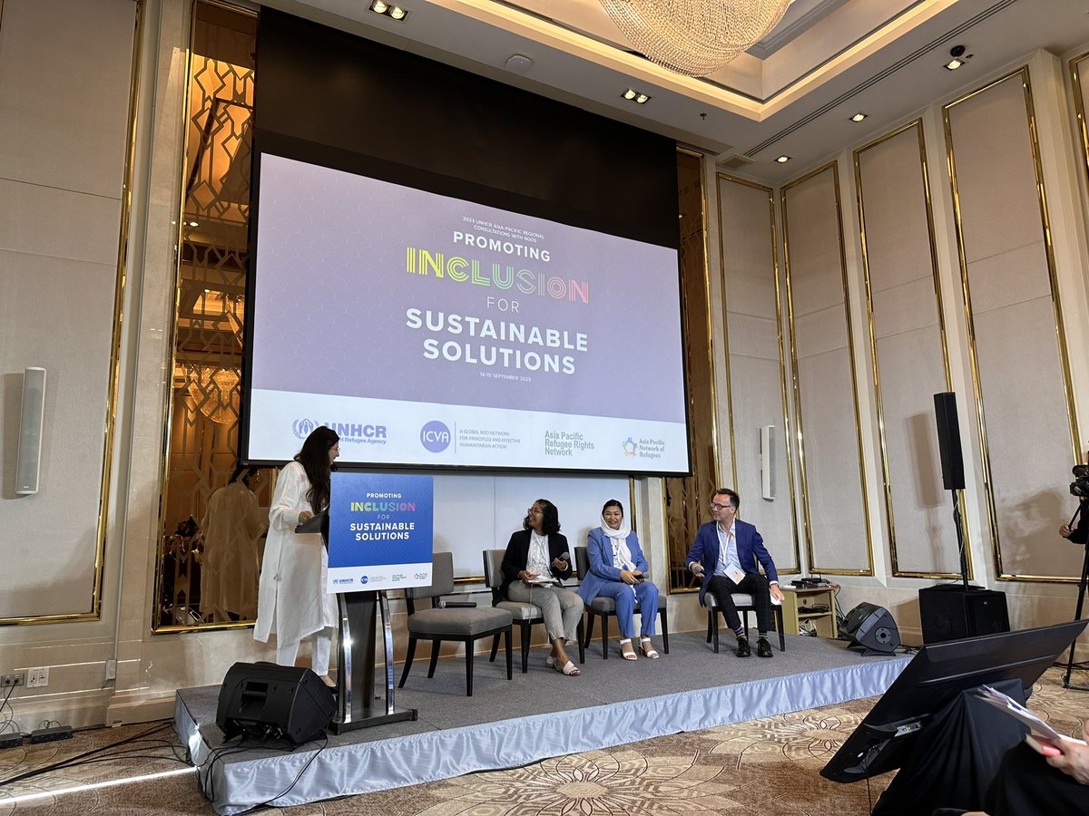 nicobrass's tweet photo. 2023 @UNHCRAsia Consultations with NGOs are on! Inspiring remarks from @IndrikaRatwatte, our co-organizers @ICVAnetwork; @APRRN_ ;@APNORefugees and refugees on promoting inclusion for sustainable solutions. To know more check https://t.co/JNZ5rrCI4g https://t.co/FOwtU625tQ