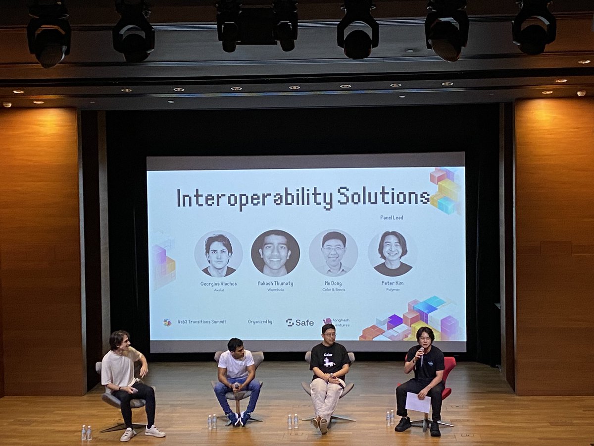 LongHashVC's tweet photo. .@yorgosv_ @aakashthumaty @no89thkey &amp; @0xPeterK discussing Interoperability Solutions to connect all blockchains #W3TS https://t.co/yyOkbd1myU