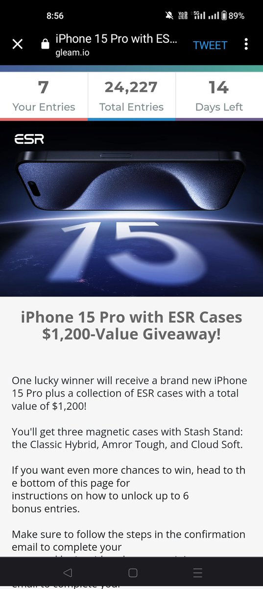 Thanks a lot for this wonderful opportunity @ESRgear.🖤 I have completed all the steps.😍✅🙏

Wishing to win.🤞💛

#ESRMagsafe #giveaway #iPhone15pro #ESRgear 

Join friends
@iamsrkahmed_ 
@amit_dona 
@shree_kalam 
@kapil9506 
@V00151
@_ankitjha_ 
@_Mayankjain25 
@AbhishekTII