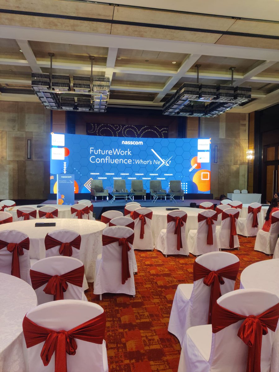 NasscomEvents's tweet photo. Moments away! 

Join HR leaders and industry experts at the 2nd edition of FutureWork Confluence: What's Next! 

Dive into GenAI, demographic shifts and global events reshaping our work landscape.

Ready for a day of insights and innovation? #nasscomFutureWork https://t.co/hrbQxw0xqy