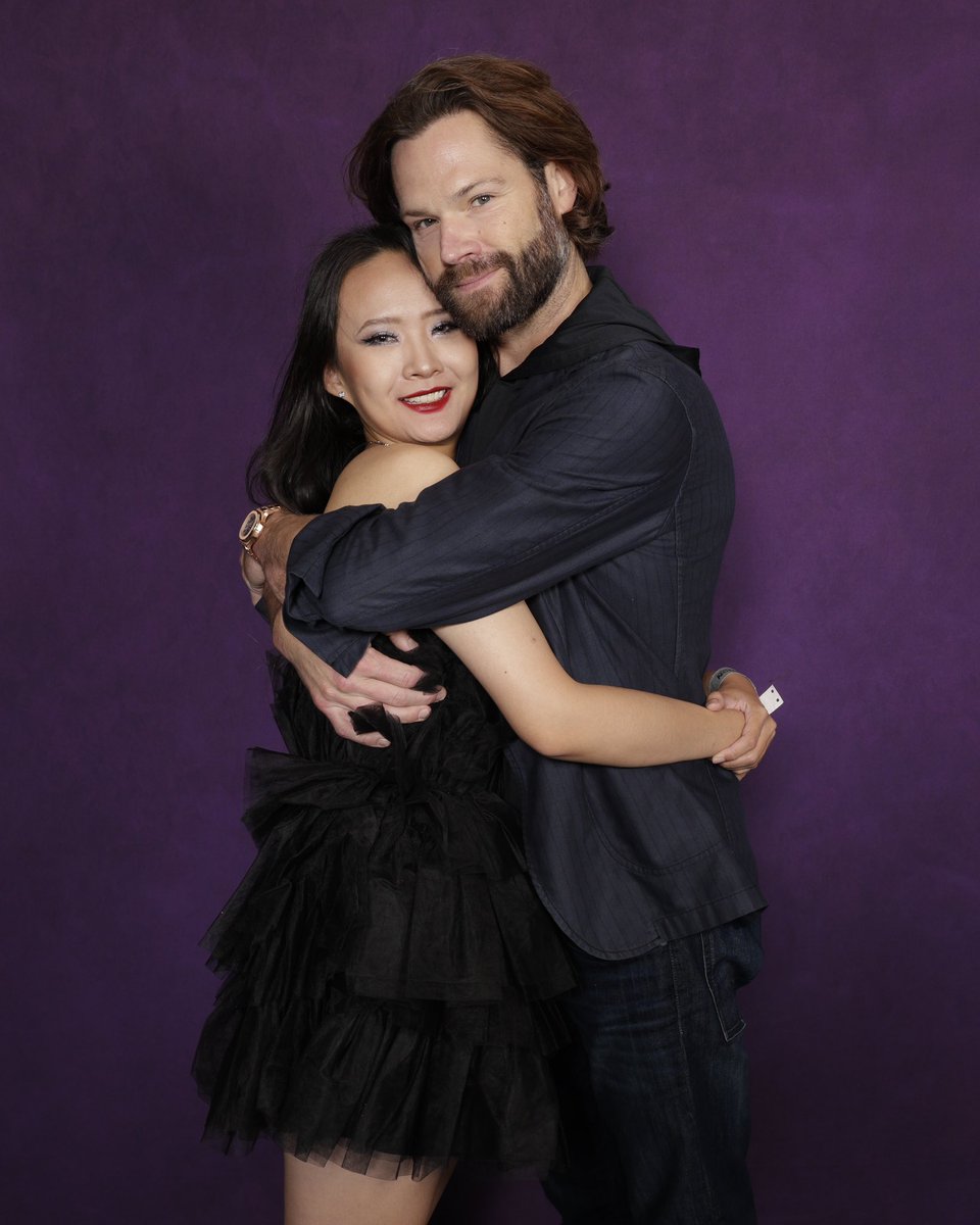 And my op with Jared. I don't look good in both photos but he's just so sweet🥹#SPNMN