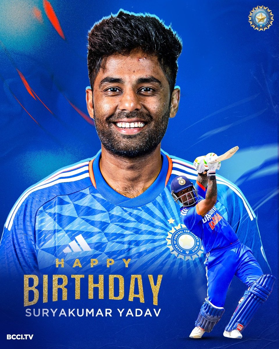 BCCI's tweet photo. 8️⃣0️⃣ intl. matches 
2️⃣3️⃣6️⃣0️⃣ intl. runs 👌🏻👌🏻
3️⃣ T20I Tons 💯
The current No. 1 ranked batter in ICC Men’s T20I Rankings 🔝

Wishing Suryakumar Yadav a very Happy Birthday 🎂👏🏻

#TeamIndia https://t.co/j1H2DZ44fK