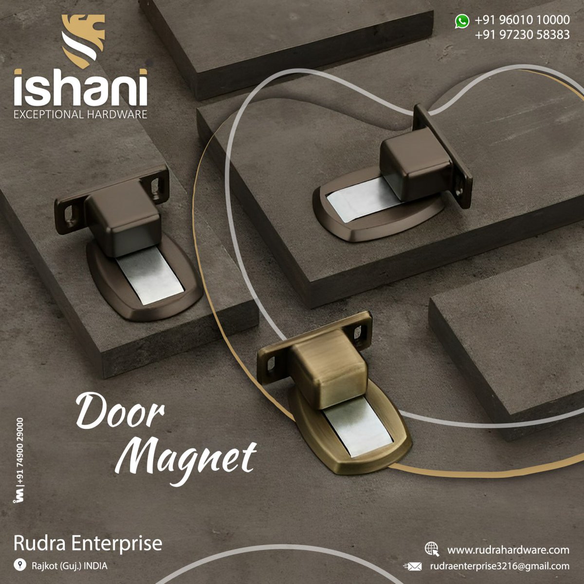 ibais_hardware's tweet photo. Rudra Enterprise - Rajkot

For enquiry via WhatsApp click:
https://t.co/aJDptlcBcS
 
Mr. Milan Patel: +91 96010 10000
Customer Care No.: +91 97230 58383
#doormagnet #dooraccessories #doorfitting #doorproducts #hardwaresolution #hardwareproducts
.
@IBAISMEDIA https://t.co/34ibR2ypfm
