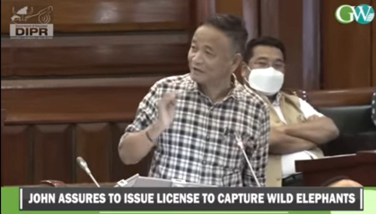 ambajamir's tweet photo. This is #CLJohn, the Forest minister of #Nagaland. On being questioned about the elephant related conflicts in #Wokha fist, he laughs it way. Says men are winning the battlas elephants have killed 8 and men have killed 11. What a shame! @Neiphiu_Rio drop him asap. https://t.co/fNZLdFG1BJ