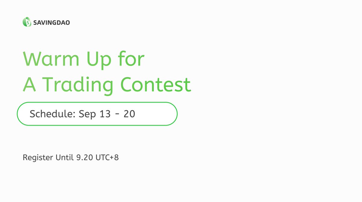 Savingdao's tweet photo. 🏆Celebrate this September with a #trading contest‼️

 🎊Time to drum up the pre-event excitement!🥁🥁

✍️Follow @Savingtk & RT this post
📍Sign up NOW on DC https://t.co/thi7gOdajI
⏰End on 2023/20/09 (UTC+8)

😉Team up with #frens to earn $USDT and $SVC rewards! Prepare for massive #Airdrops!

🤗Join DC for more details!