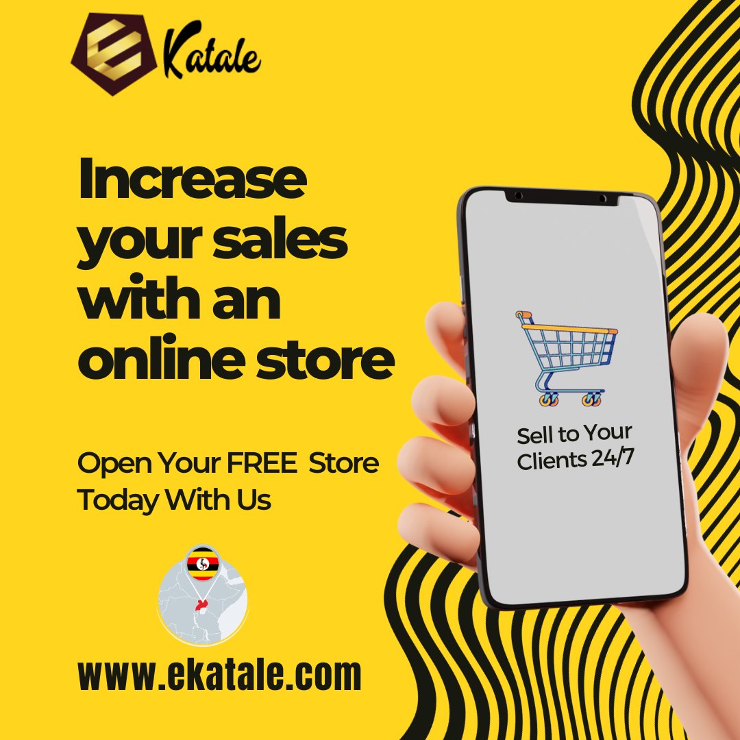 ekatale1's tweet photo. Ready to turn your passion into profit in 🇺🇬? 

Open your own eStore today on @ekatale1 's website and start your journey to eCommerce success. 

It's time to make your dreams a reality!

Visit https://t.co/9NK1sC3pkt 

#SellMoreWithEkatale https://t.co/6CLhYbwten