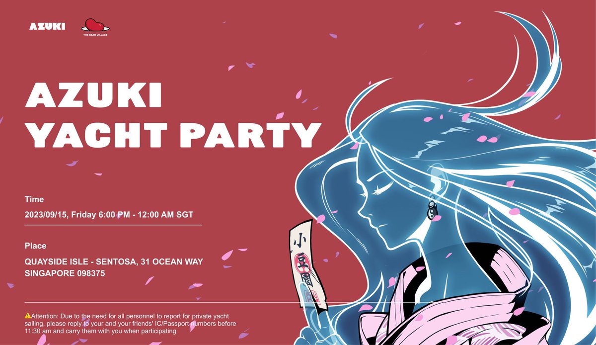 see you tomorrow. 🫘

 #Token2049Singapore #Azuki