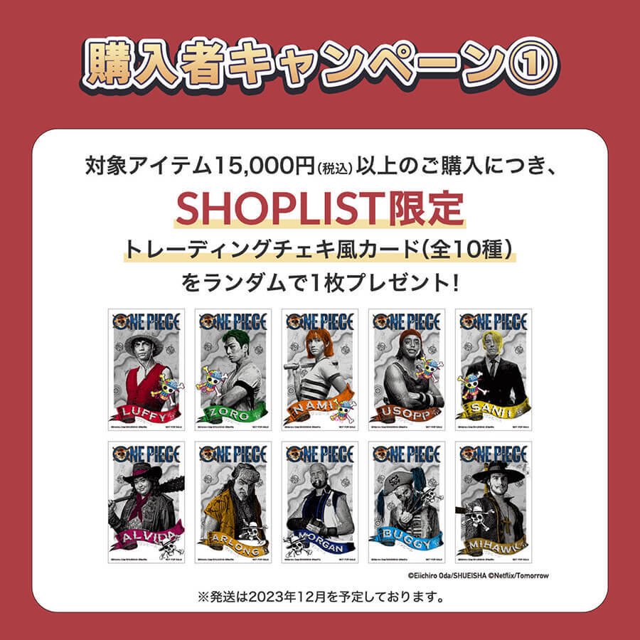 ワンピの実　まとめ売り　ポストカード SHOPLIST では『トレーディングチェキ風カード』と『ポストカード』が