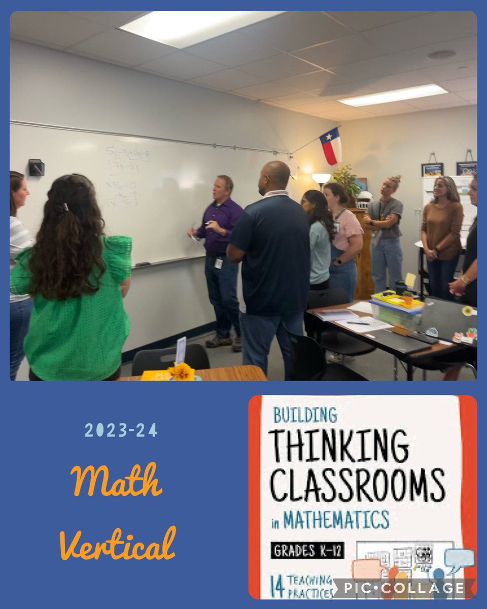 HenryHawksLISD's tweet photo. Amazing morning learning with our awesome #HMSmath Vertical Team! We’re digging into the research & rec from Liljedahl’s #buildingthinkingclassrooms book. Our principal modeled how to launch students into thinking tasks on #VNPS. 🖤💛 #dreamtheimpossibledream https://t.co/dXANKEBqEg