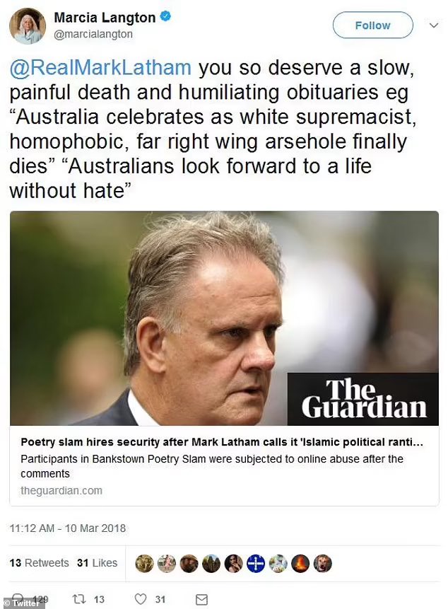#MarciaLangton said @RealMarkLatham is a 'white supremacist, far right-wing arsehole' who 'deserves a slow, painful death' and a 'humiliating obituary'. 

But she still wants to be respected and demands I vote ‘yes’? Not happening. Sorry. #VoteNo