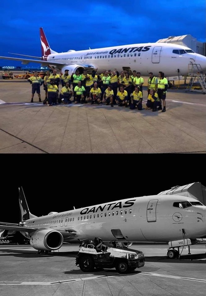 TWUAus's tweet photo. Qantas ground workers spent countless Christmases and holidays away from their families working at the airline. They loved their jobs.

That was all ripped away from them illegally. https://t.co/HZxxe8oQ3s