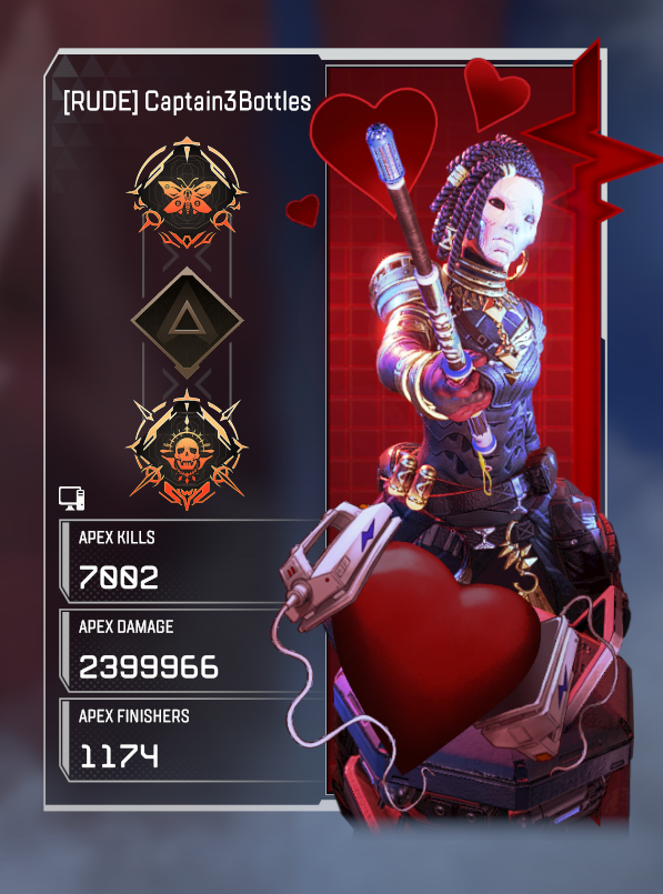 Captain3Bottles's tweet photo. It's nothing crazy but got my 7k kills bb <3 Working on them finishers ;) https://t.co/3InP06tzoH