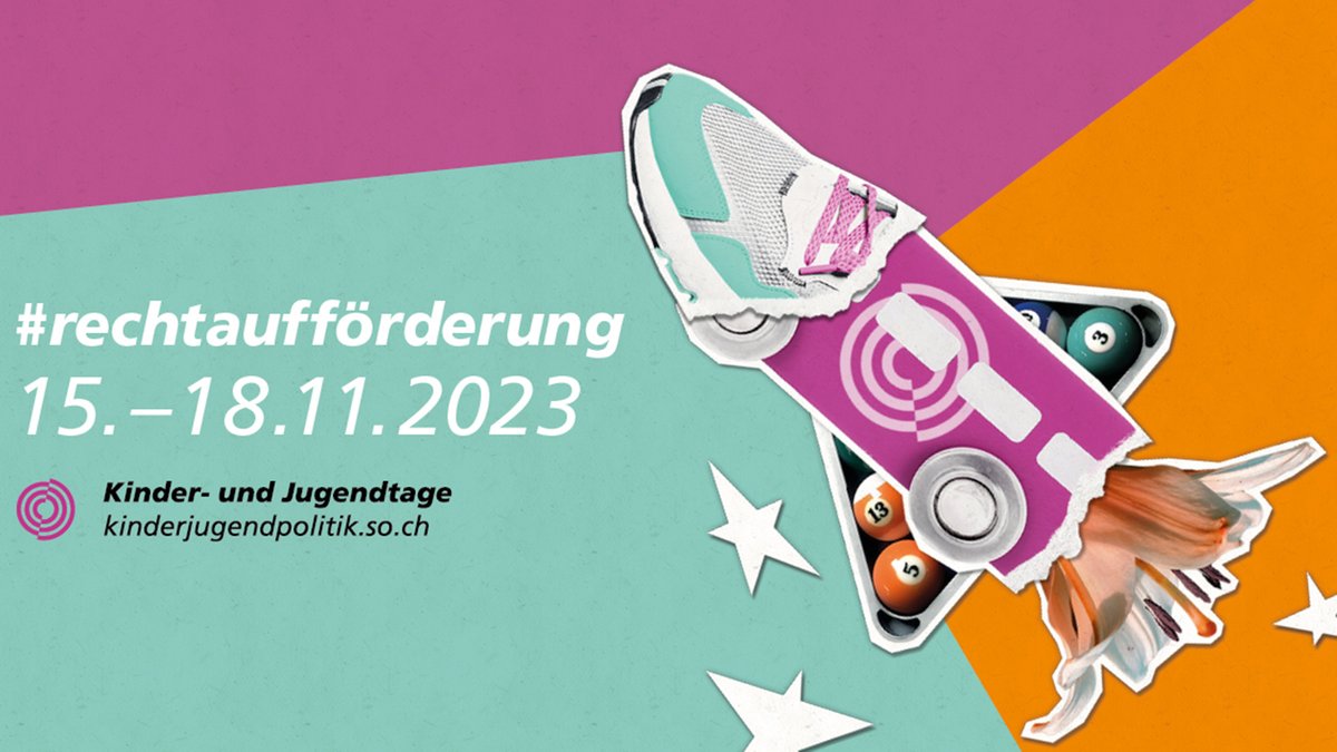 KantonSolothurn's tweet photo. Vom 15. bis am 18. November 2023 rücken die Kinder- und Jugendtage #KantonSolothurn die junge Generation und ihre Rechte in den Mittelpunkt. Zum Programm und mehr Informationen ➡️ https://t.co/mjQ577FeDn
#kinderjugendtage2023 #rechtaufförderung #kinderundjugendförderungwirkt https://t.co/FF4jpuxdOU