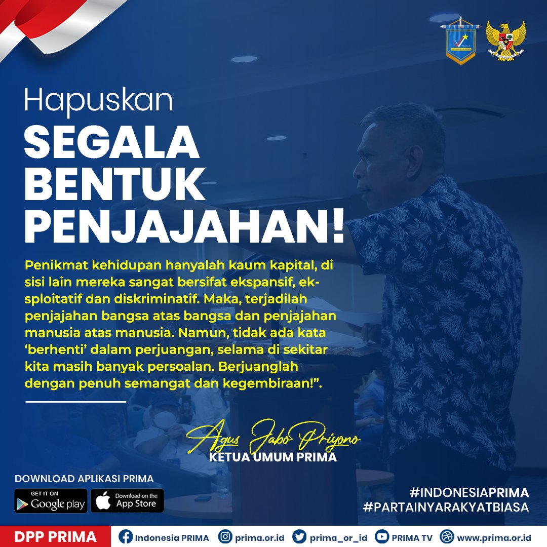 prima_or_id's tweet photo. "Penikmat kehidupan hanyalah kaum kapital, mereka sangat bersifat ekspansif, eksploitatif dan diskriminatif. Namun, tidak ada kata ‘berhenti’ dalam perjuangan. Berjuanglah dengan penuh semangat dan kegembiraan!” - Agus Jabo Priyono.

#Rempang 
#RempangMelawan 
#menangkanpancasila https://t.co/SZNnRrvF3y