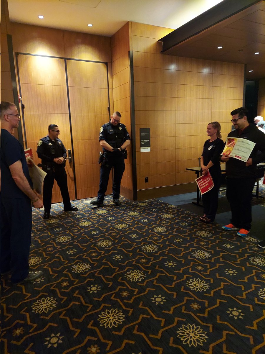 .@UCPrezDrake wanted a new more expensive multimillion dollar mansion after he just got one. Workers protested the secret Regents Meeting. They sent their UCPD goons to intimidate us.