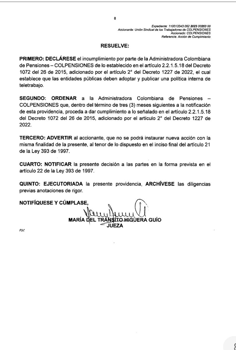 colpeunidos's tweet photo. @MintrabajoCol sugiere adoptar y fortalecer el teletrabajo @petrogustavo la justicia  ordena la implementación de una política de teletrabajo @dussanja sigue en resistencia siendo que es gana gana para @Colpensiones con un 2*3 no hay necesidad de más arriendos @jaramillojassir https://t.co/dO3CBAQOi5