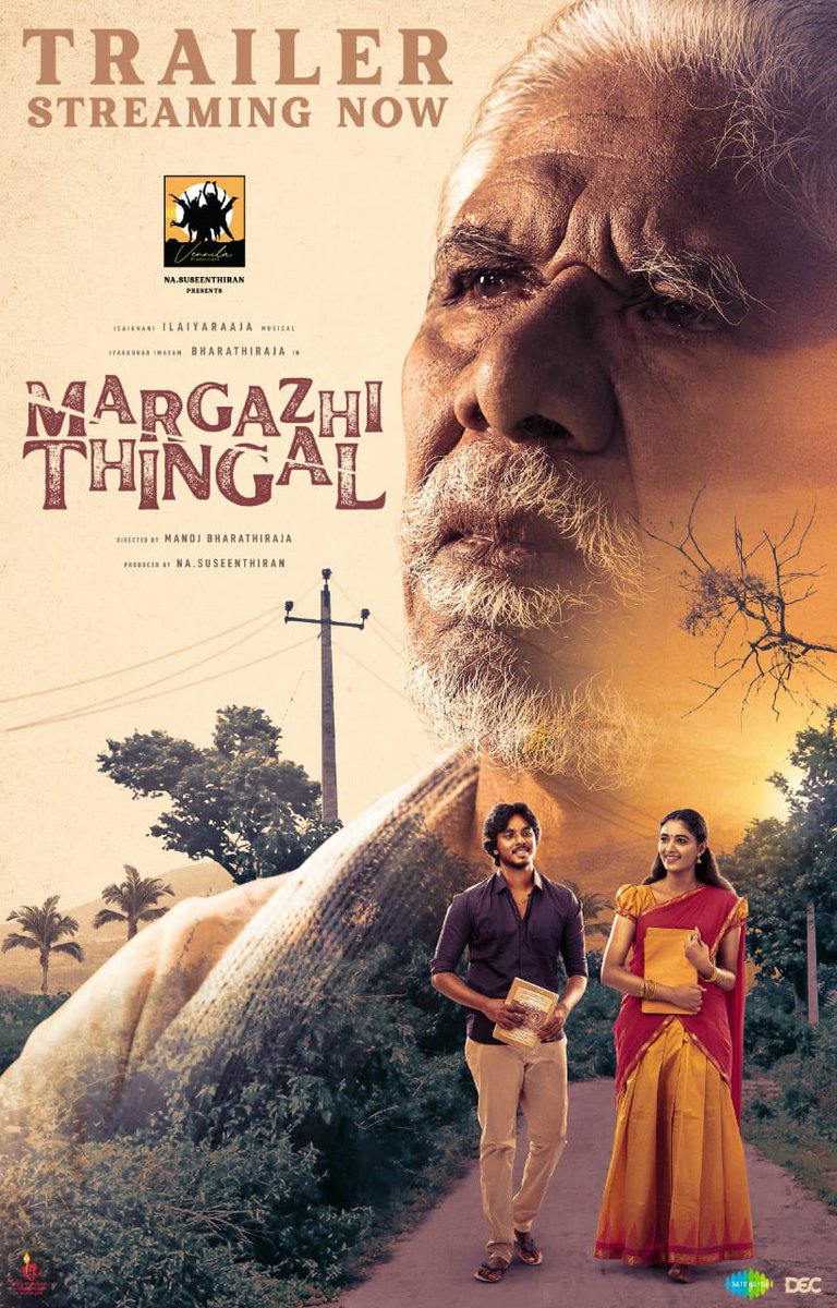 Get ready to be mesmerized! A tale of love and beauty unfolds in the #MargazhiThingal! Trailer streaming Now✨ Link - youtu.be/4iWRcqjiABY Isaignani @ilaiyaraaja Musical 🎶 Prod by @Dir_Susi 's #VennilaProductions Dir by @manojkumarb_76 @offBharathiraja @onlynikil @decoffl