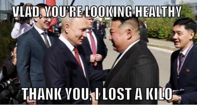 Den Verlust des U-Bootes nimmt Herr Putin im wahrsten Sinne sportlich. #Satire #Ukraine #Marine