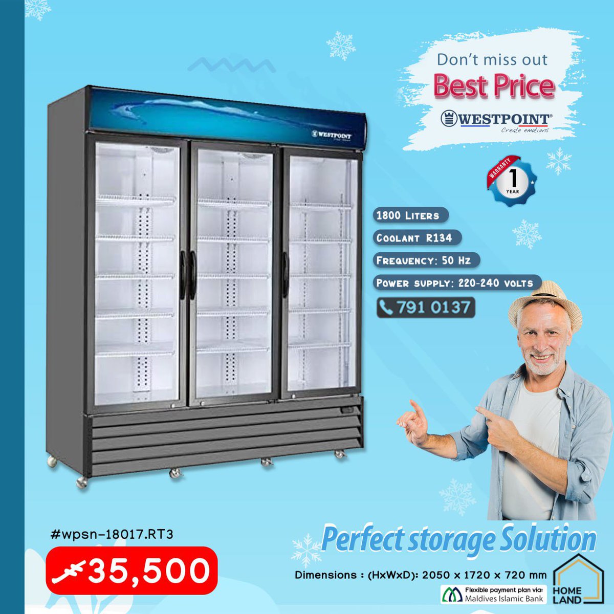 HomelandMv's tweet photo. New Arrivals🔥🔥
WestPoint Display Chillers Available at very Affordable Prices!!
For Free Delivery plz viber us at 7910137📱

#westpointchillers #homelandmv https://t.co/S3vFpeGSup