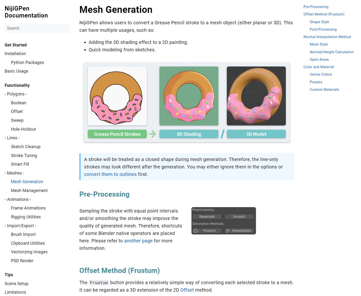 Since there are more and more functions, I am trying to write a formal documentation for my add-on NijiGPen. For users who experience issues during installation or usage, you may find some new information at: chsh2.github.io/nijigp/

#b3d #greasepencil