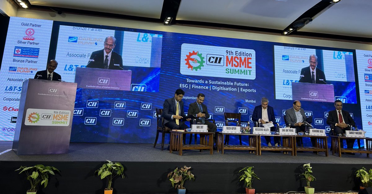CII4WR's tweet photo. #Live !
#CIIMSME Summit 2023
Towards a Sustainable Future:
ESG | Finance | Digitization | Exports

@PMOIndia @MeNarayanRane @bpsvermabjp @CEATtyres @midc_india @makingofhero @CIIEvents @_DigitalIndia 
@DFSforMSMEs @MSDESkillIndia #CIIWR https://t.co/VycRuhim3D