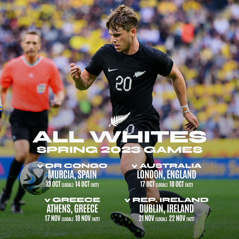 NZ_Football's tweet photo. 👋 Bonjour @fecofa_kinshasa 🇨🇩
👋 Γειά σου @EthnikiOmada 🇬🇷

Fixtures against Democratic Republic of the Congo and Greece this October and November have been announced to complete Spring 2023 All Whites schedule.