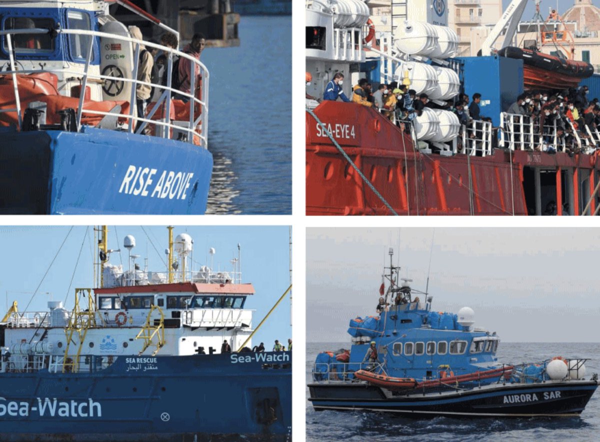 tempoweb's tweet photo. La flotta battente bandiera tedesca che porta i #migranti in Italia: metà delle navi #Ong. Il gioco sporco della #Germania https://t.co/SiBkn30UeU #14settembre #iltempoquotidiano https://t.co/U7L5PaLLEy