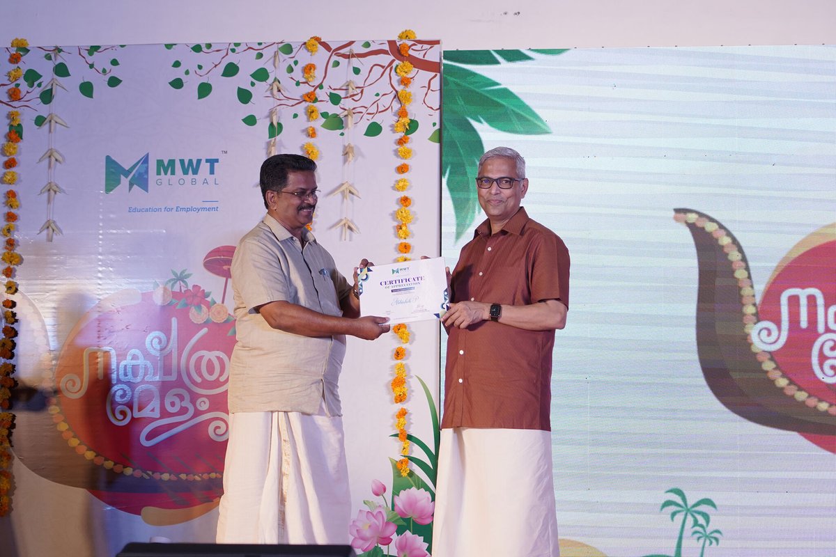 mwtglobalacdemy's tweet image. Lal MR, our esteemed General Manager of Marketing and Admissions, is honoured with the prestigious Best Leadership Award at the Onam Nakshatramela Celebration. 🏆🌟 

#MWTacademy #OnamAwards #BestLeadership #onamnakshathramela #generalmanager