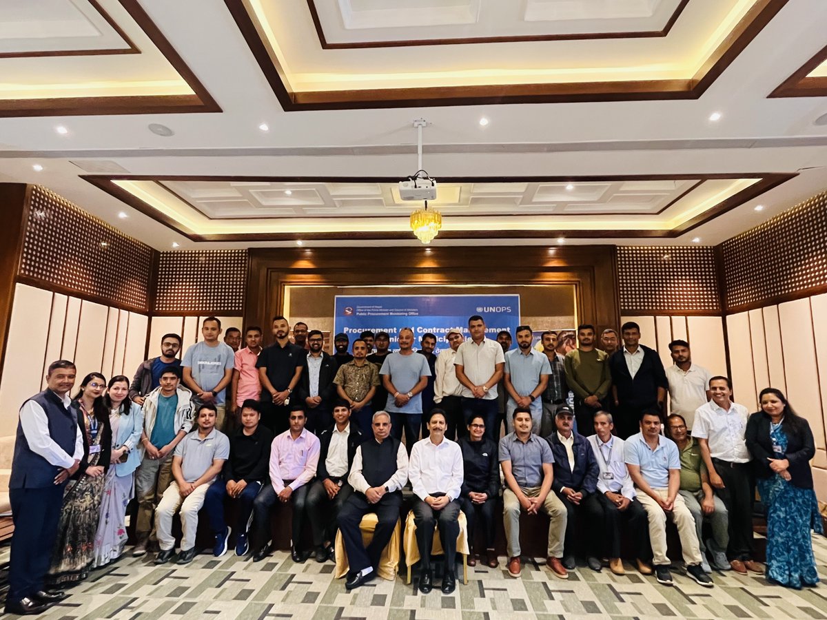 UNOPS_Nepal's tweet photo. GoN-PPMO, with UNOPS support, organized a successful Procurement and Contract Management Clinics for 24 rural municipalities in Gandaki and Bagmati provinces.

Participants discussed issues, experts diagnosed &amp; provided solutions in line with the procurement Act/Regulation.
#PPMO https://t.co/whGCcehmHK