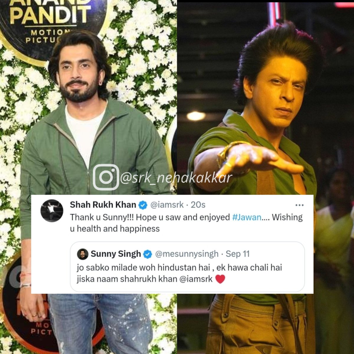 Jo sabko Mila de Woh Hindustan Hain ❤️🔥 Ek hawa Chli hain jiska Naam SHAH RUKH KHAN Hain... 😍 @mesunnysingh @Atlee_dir @iamsrk #JawanCreatesHistory #JawanBlockBuster