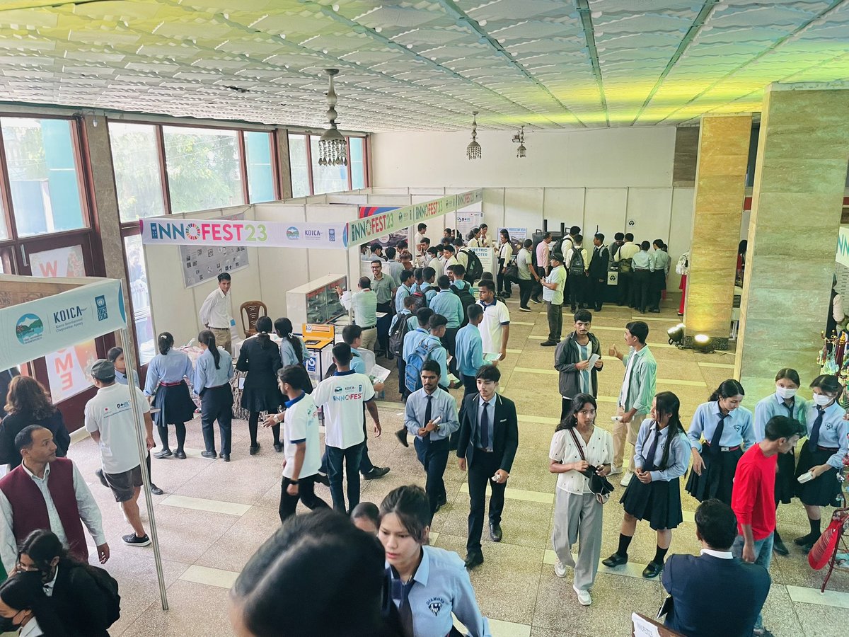 Binita_Karkii's tweet photo. Successfully conducted #INNOFEST23 in Pokhara with 28 innovators from Gandaki Province which is observed by around 600 visitors. 

Thanks to young volunteers for their incredible support in making the fest a grand success. 
#INNOFEST #GreenJobs https://t.co/1yJVDEoEyC