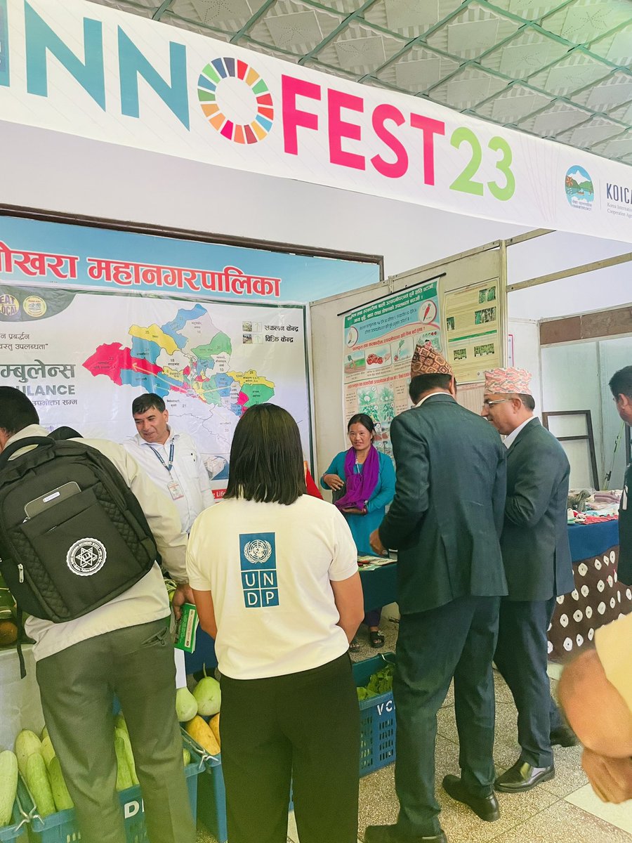 Binita_Karkii's tweet photo. Successfully conducted #INNOFEST23 in Pokhara with 28 innovators from Gandaki Province which is observed by around 600 visitors. 

Thanks to young volunteers for their incredible support in making the fest a grand success. 
#INNOFEST #GreenJobs https://t.co/1yJVDEoEyC