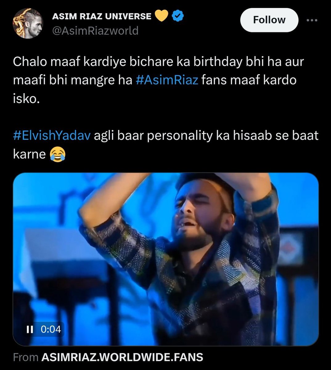 Filmwindow1's tweet photo. #asimfans ne kiya #ElvishYadav ko unke birthday par troll 
#asimriaz https://t.co/WMeVRZwGFw