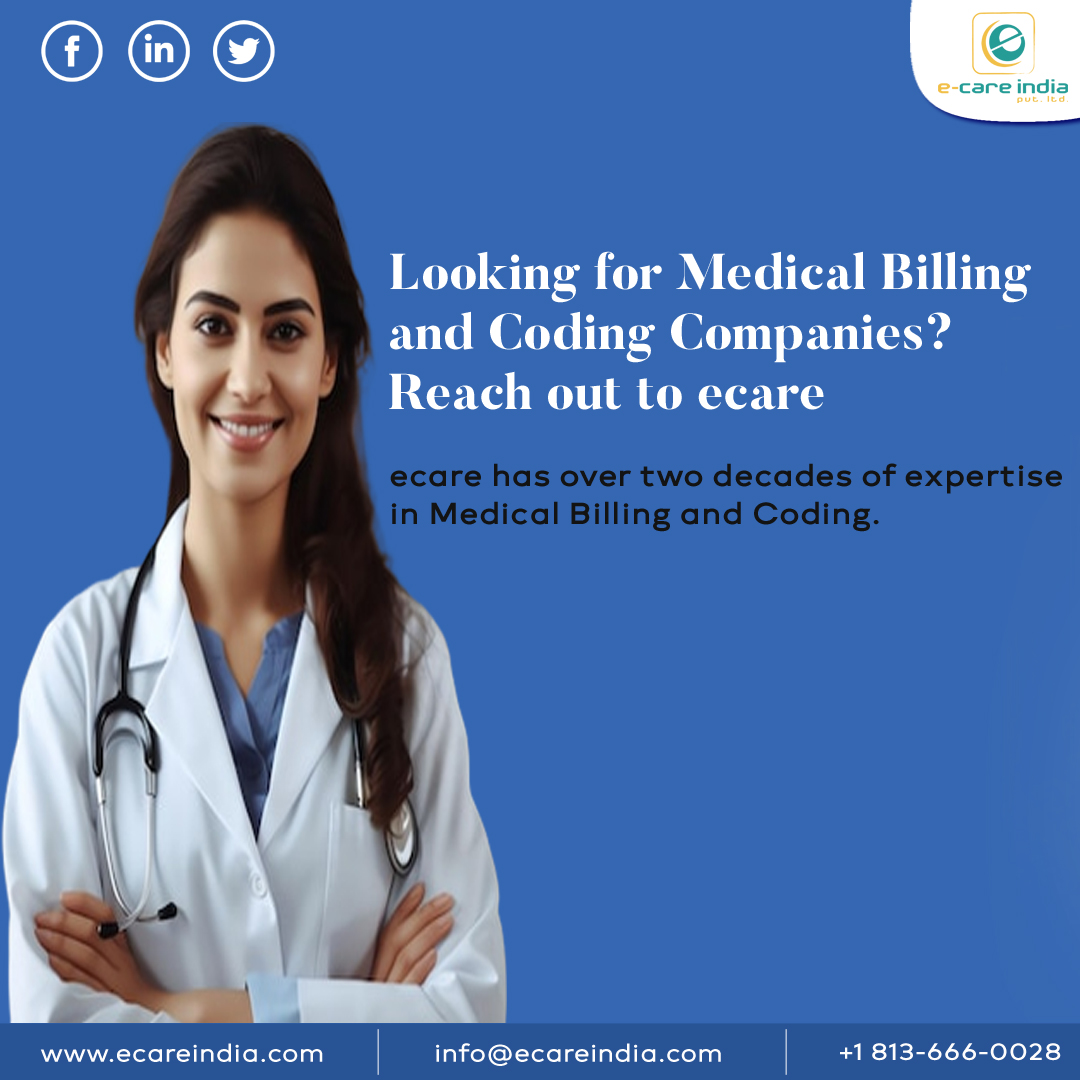 ecareindia's tweet image. Looking for Medical Billing and Coding Companies? Reach out to ecare
ecareindia.com/medical-billinโฆ
ecare has over two decades of expertise in Medical Billing and Coding.
#MedicalBillingAndCodingCompanies #MedicalCodingServices #MedicalBillingAndCodingServices