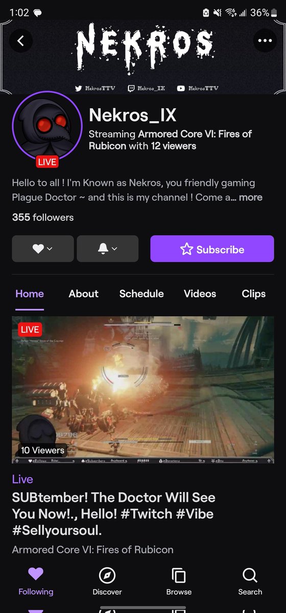 Show some love and support to my brother @NekrosTTV Twitch Page
#smallstreamer #smalltwitch #smalltwitchstreamers #twitchtv #TwitchStreamers #TwitchAffilate #ARMOREDCOREVIFIRESOFRUBICON #steam #fyp