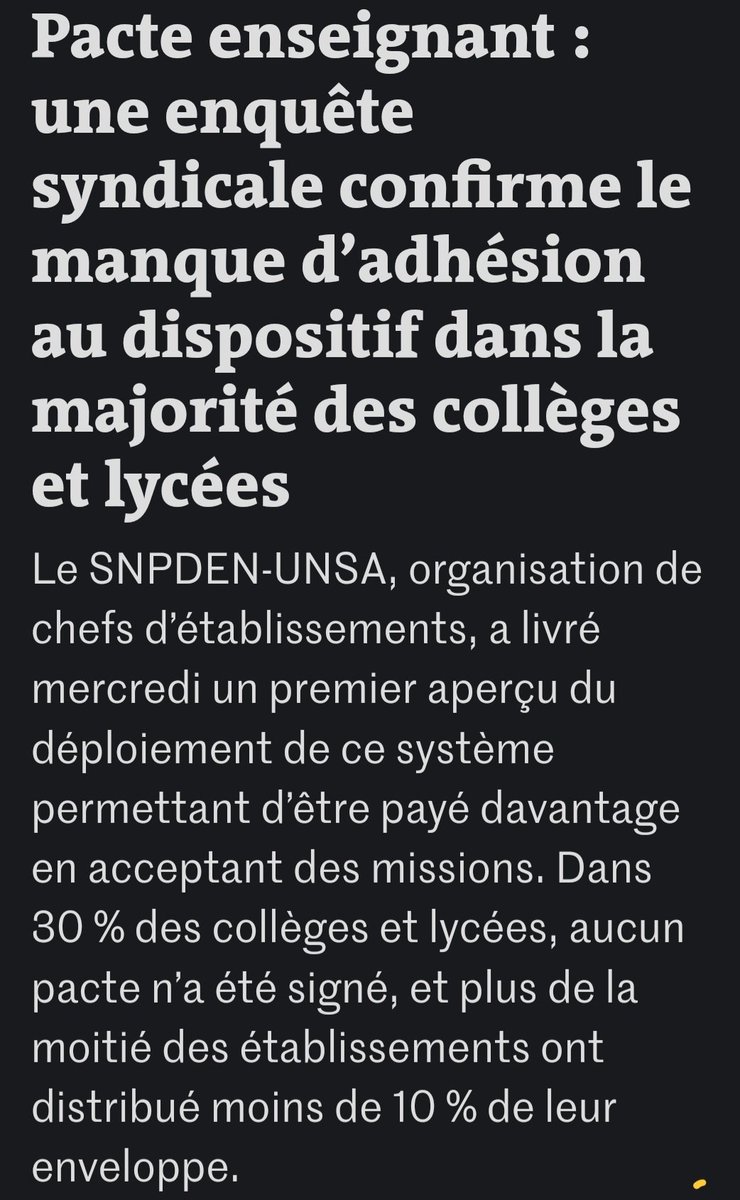 cgt_educ's tweet photo. Les enseignant•es n'ont pas été dupes ! Ce dispositif du travailler plus pour perdre moins est, comme nous le prédisions, un échec ! Nous revendiquons une véritable revalo salariale, la hausse du pt d'indice et l'indexation sur l'inflation. #Pacte @lemondefr @GabrielAttal https://t.co/6fA8hOucFS