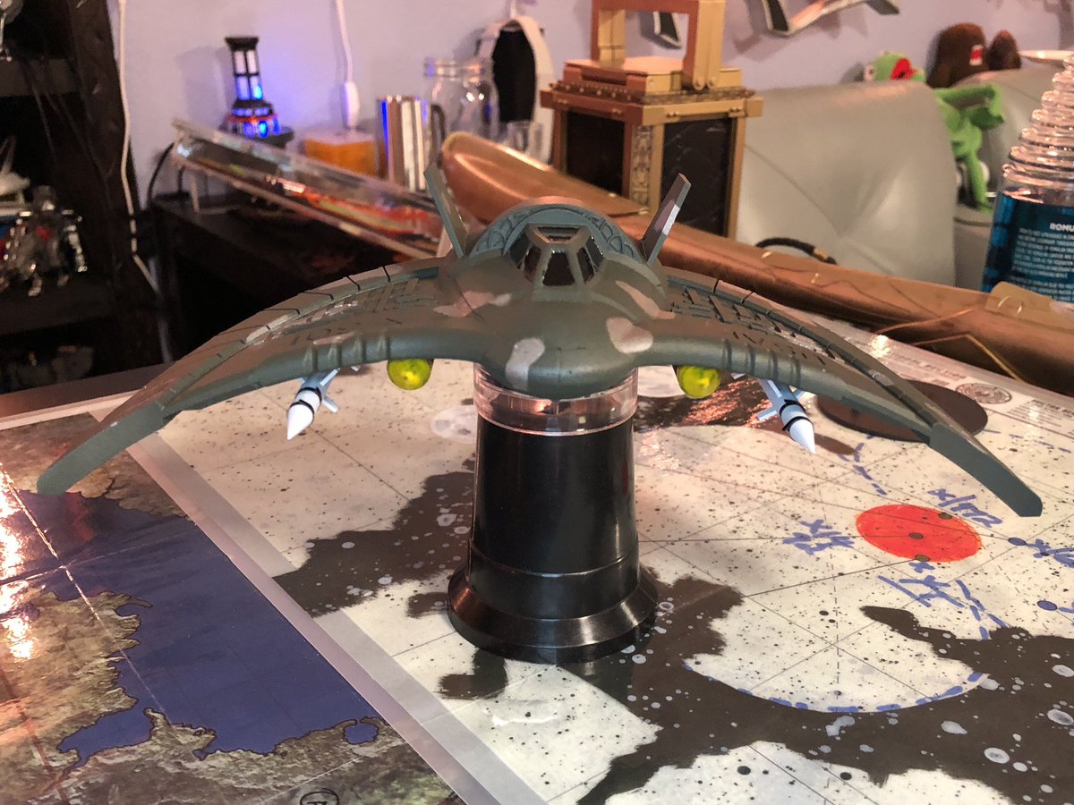 GeekToyLove's tweet photo. Finished up Taichl’s X-301. The camo is a little light but it works. 

Digger-1 ready for launch. #Stargate 

#2023Projects #GeekDen #3DPrinted https://t.co/7frTy1usZt