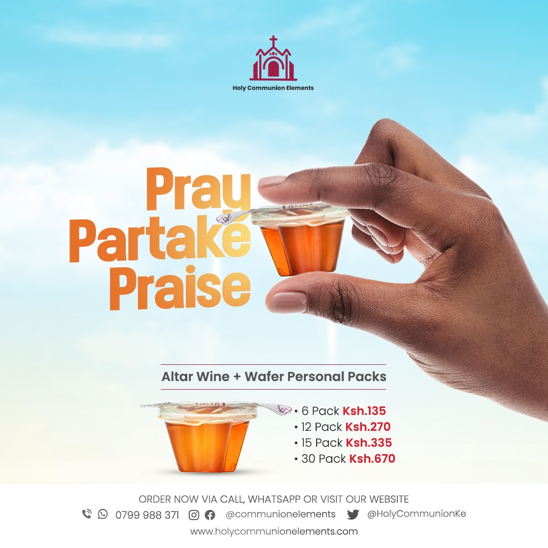 HolyCommunionKe's tweet photo. And he took bread, gave thanks and broke it, and gave it to them, saying, “This is my body given for you; do this in remembrance of me.”

Order now via Call/WhatsApp on 0799988371 or visit our website https://t.co/aO1MOLz4Fu

 #holycommunion #safecommunion #prefilledcommunioncups https://t.co/QHmLKAVTGd