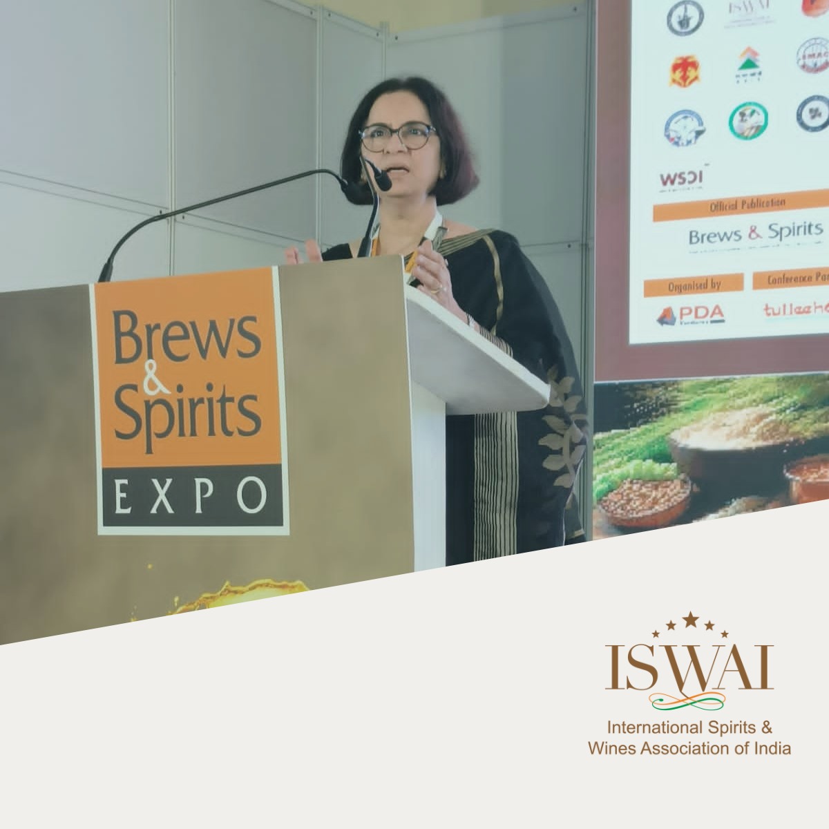 Ms @KapoorNita2, CEO of #ISWAI sharing her insights about the Indian Beverages Alcohol Industry at Brews & Spirits Expo, Bangalore.

#alcobev #industrymeet #economy #makeinindia