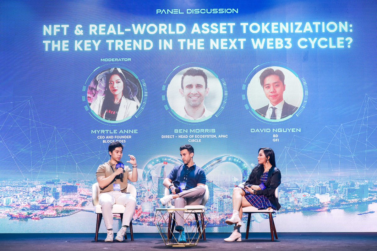 myrtleology's tweet photo. In Ho Chi Minh City, Vietnam — 🇻🇳 NEAR APAC 2023 Official Photos 🔥
👀 Moment with Ben, Director of Circle, and David of GFI Ventures. 🚀
Be YOUrself on purpose. 💯
#Web3Innovation #NEARFoundation #APACBlockchain #TechRevolution #BlockTides #Blockchain #NFT #Cryptocurrency #Metaverse #Media #Tech