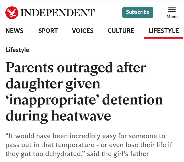 johncosgrove405's tweet image. Children were punished for not wearing blazers AND jumpers in 28° heat and needed the head&apos;s permission to take them off. This isn&apos;t about standards, expectations or behaviour; punishments do not foster a sense of belonging. 

My blog on this nonsense: johncosgrove55.wordpress.com/2023/09/02/a-u…