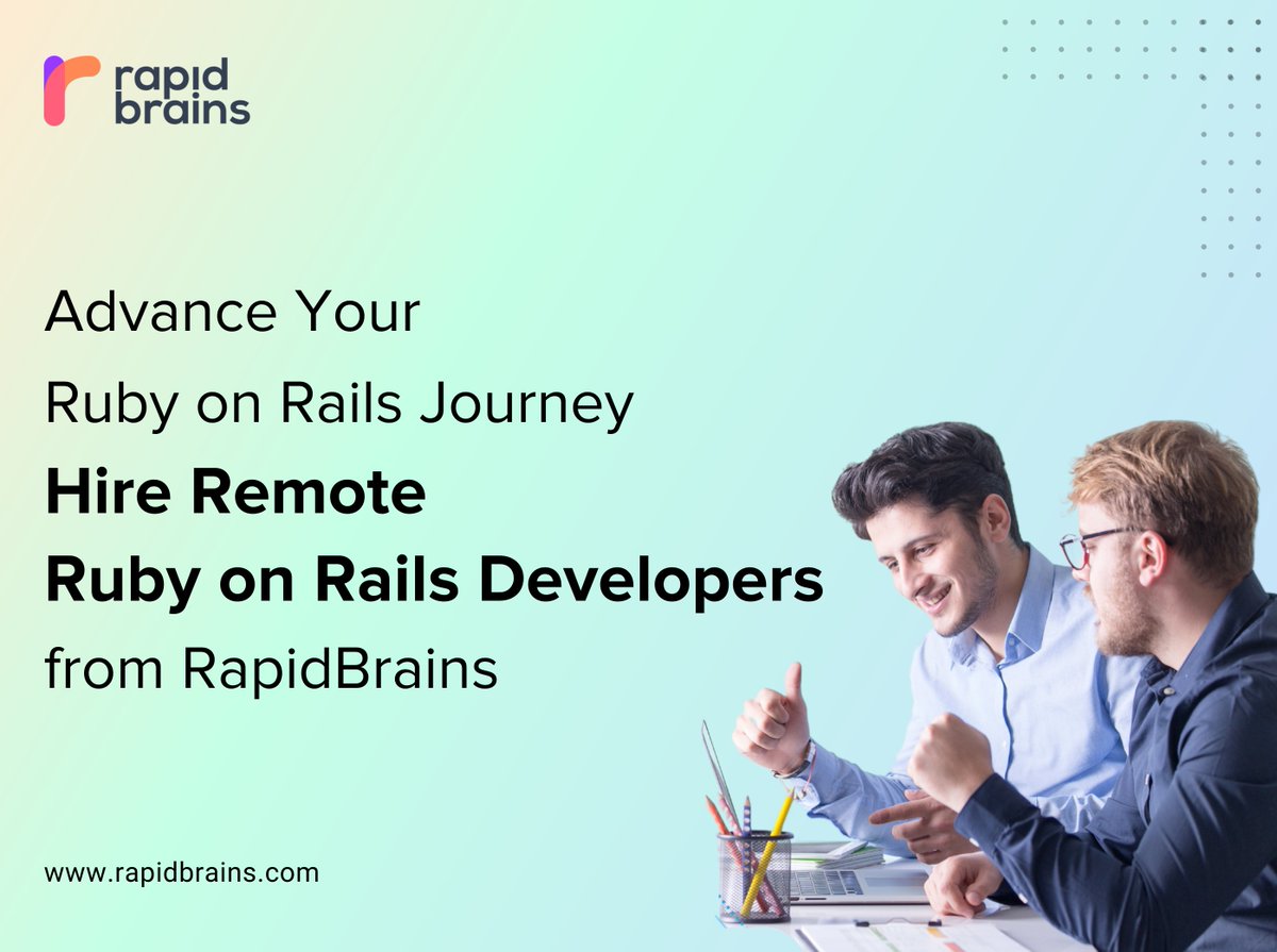 rapidbrains's tweet image. Level up your Ruby on Rails journey! Discover top talent in remote Ruby on Rails developers with RapidBrains

Learn more: shorturl.at/arCO0

#RubyOnRailsExperts #RemoteDevTeam #TechTalentPool #WebDevelopment #RubyOnRailsJobs #HireDevelopers #SoftwareDevelopment #RapidBrains
