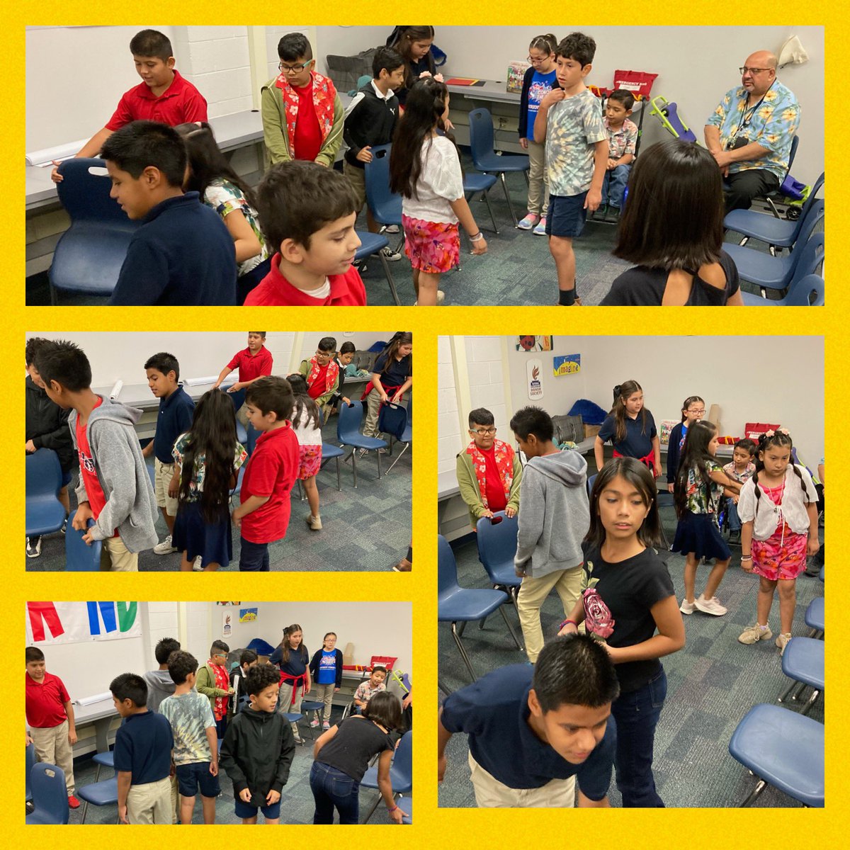 Building Teamwork Skills 👊🏼with our wonderful Counselor @jkaudaissy_BMES 👏🏼Thank you Mr. K these Patriots really enjoyed your class!! 💙🤍❤️ #PatriotsPOWERUpTogether #teamworkmakesthedreamwork #TeamSISD