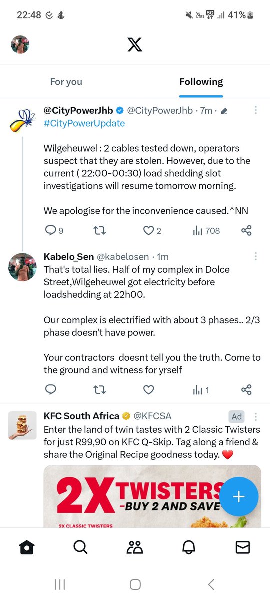 kabelosen's tweet photo. @CityPowerJhb surely your workers must be already on the side.

Please give update on dolce street Wilgeheuwel https://t.co/W4mrn8hgqH