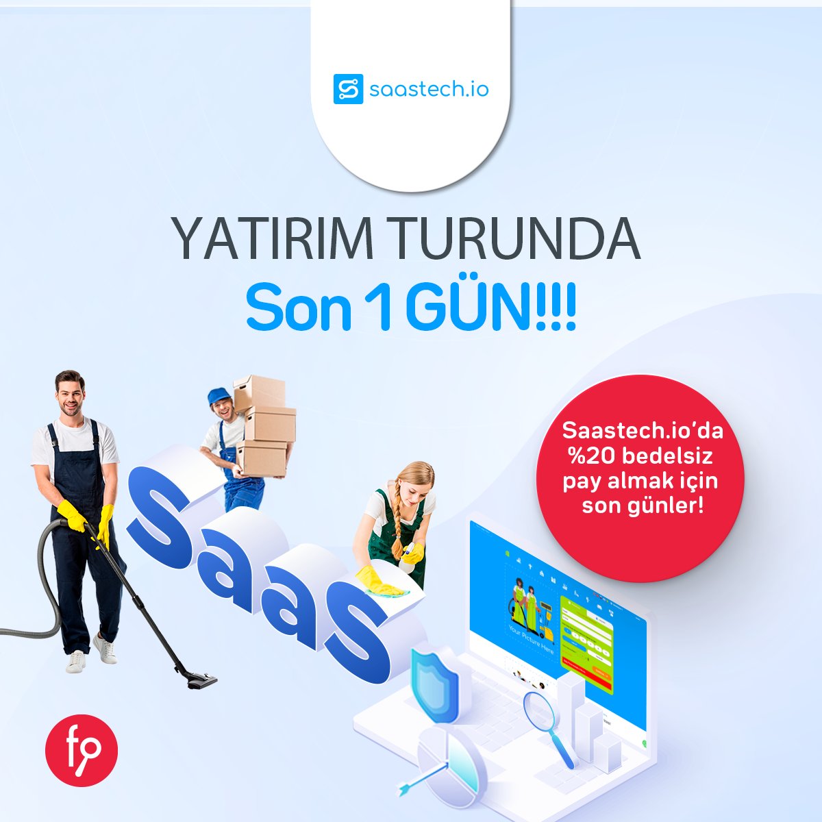 Saastech.io 'ya Yatırım Yapmak İçin Son 1 Gün!!! Yatırım turumuzda an itibariyle 1978 Yatırımcı ile %91,6 fonlama oranına ulaşarak 7.645.411 TL yatırım aldı. 11 Ağustos Cuma akşamı 23:59’dan önce yatırım yapmış olan tüm yatırımcılarımıza hak ettikleri %20 bedelsiz…