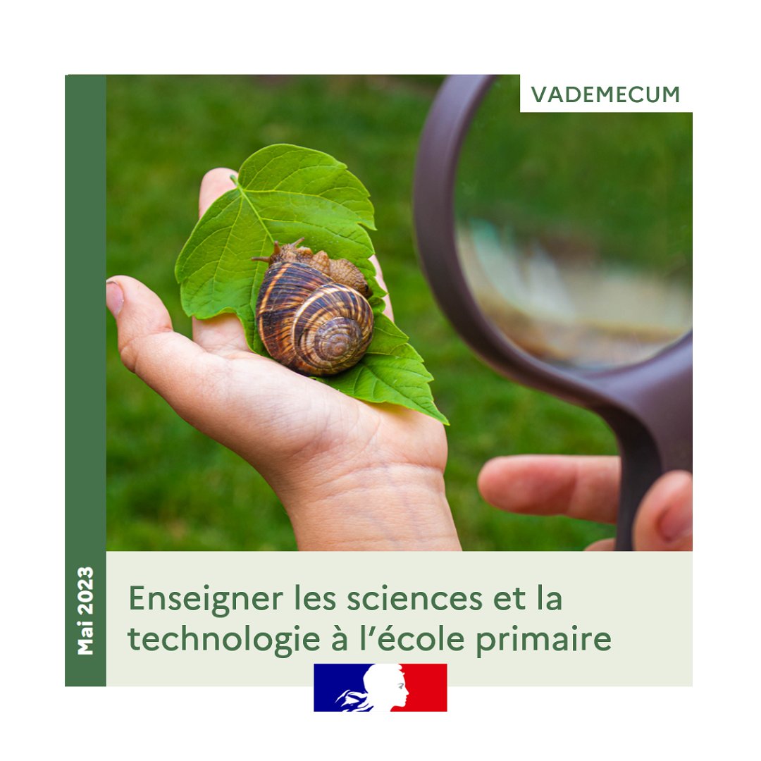 Le vademecum pour enseigner les sciences et la technologie à l'école présente les enjeux didactiques, des exemples de mises en œuvre et des points notionnels associés 🔍

Il s'accompagne de propositions de progression pour chaque attendu de fin de cycle ▶
eduscol.education.fr/784/enseigner-…