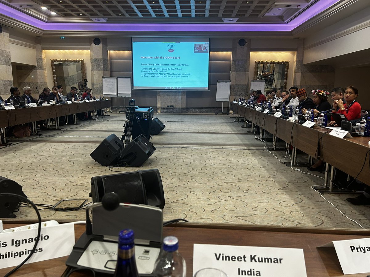Engaged in a pivotal dialogue with @ICANN at the #APRALO General Assembly at #Istanbul #Turkey. Together, we're charting the future of #cybersecurity, addressing #DNSAbuse, and navigating the Cyber Threat landscape. Speakers included Board members Leòn Sanchez, @Maarten_Bman, and