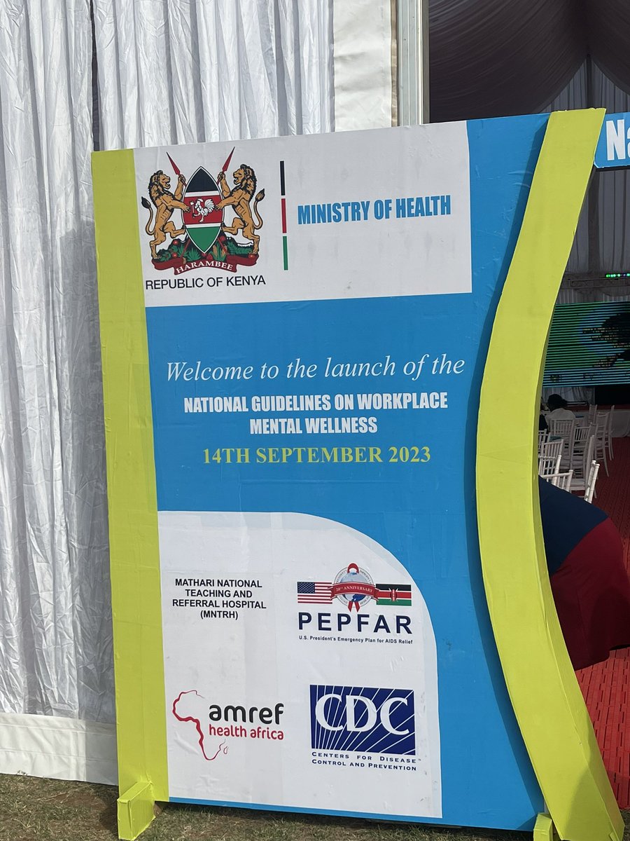 Workplace mental wellness has been a priority issue in the last few years. Join us today as we launch the National Guidelines on Workplace Mental Wellness today <a href="/HospitalMathari/">Mathari National Teaching and Referral Hospital</a>. #MentalHealthAwareness #MentalHealthMatters #MentalHealth4All