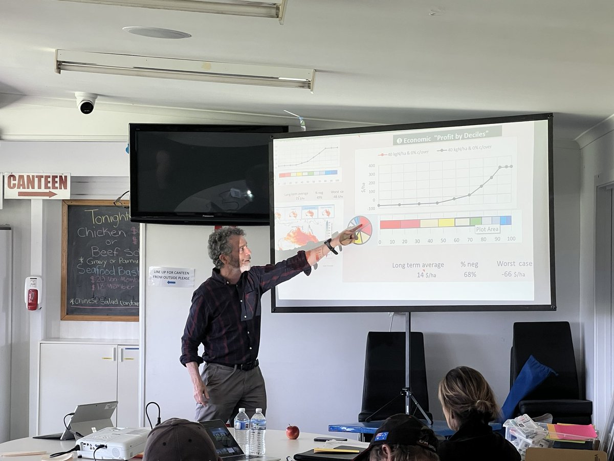 MsfMallee's tweet photo. Great attendance at @GRDCSouth RiskWi$e session with Peter Hayman #SARDI following on from the Grain Legume morning has proved valuable with great inputs for the #RiseWise project to take off in the #Coomandook #Peake area! 🚀WTS 🌱with Coomandook Ag Bureau! 👌👍@CSIRO https://t.co/UQiu3bnZ8o